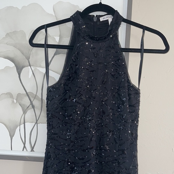 BCBGeneration Black Sequined Maxi Dress - Picture 4 of 5